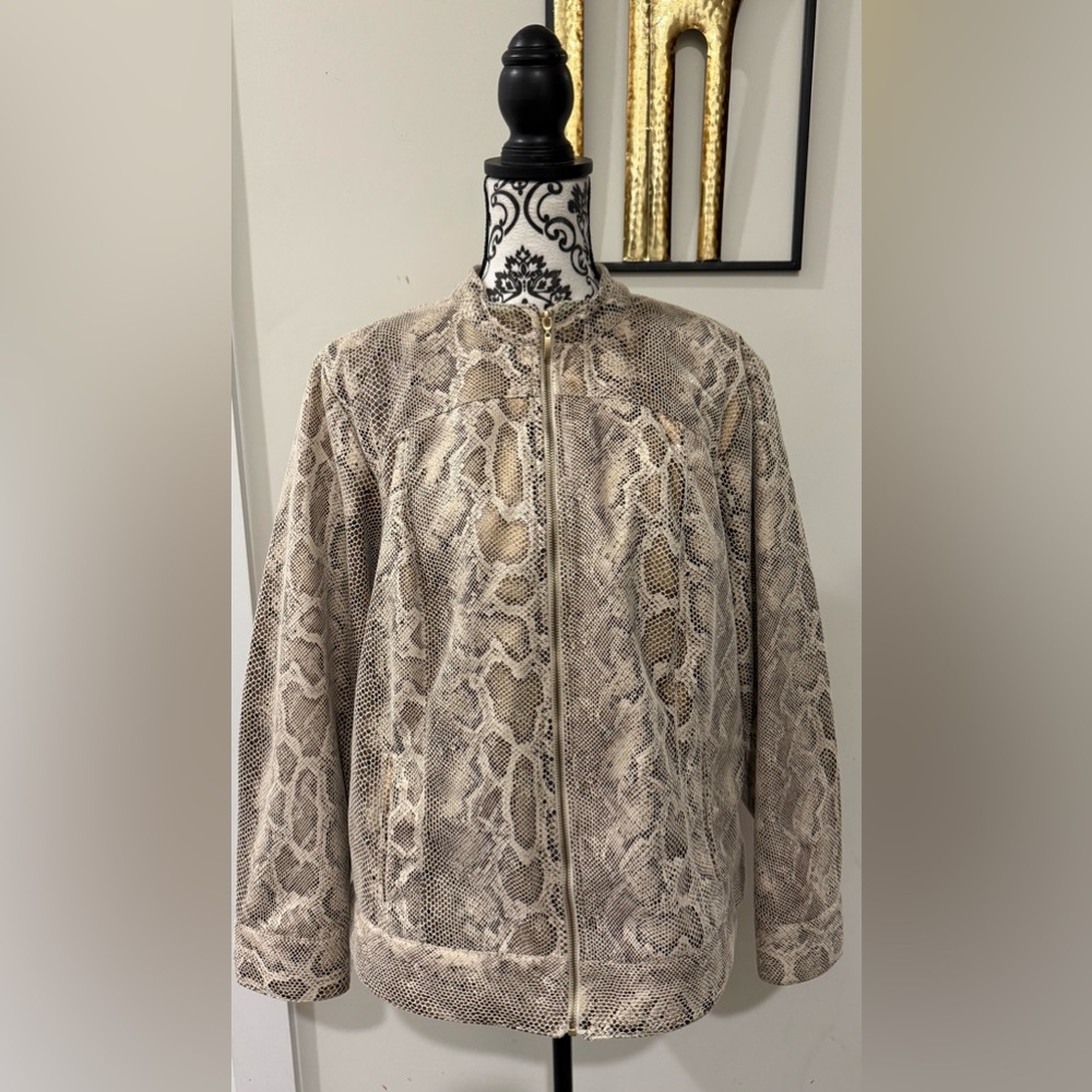 Ruby Rd. Snakeskin Print Jacket - image 1